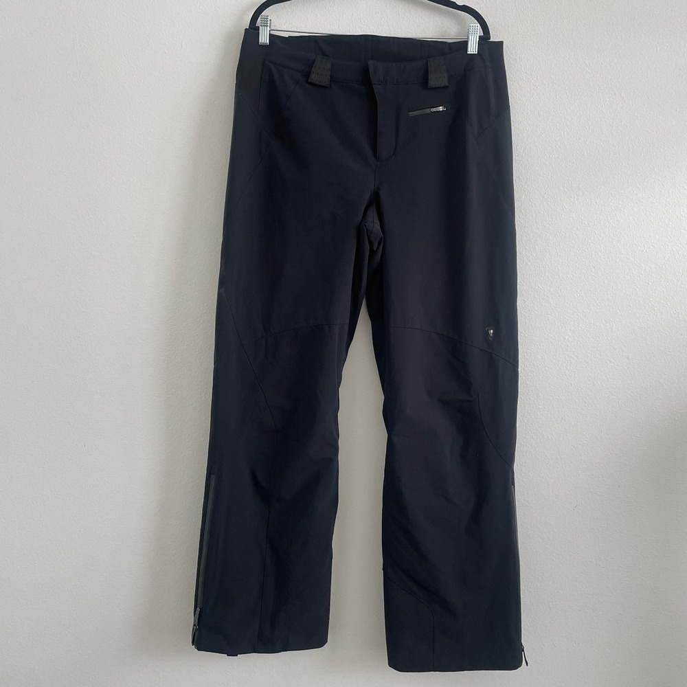 Spyder Pant Women 16‎  Black Snowboarding Skiing Primaloft Zip Side Mid Rise